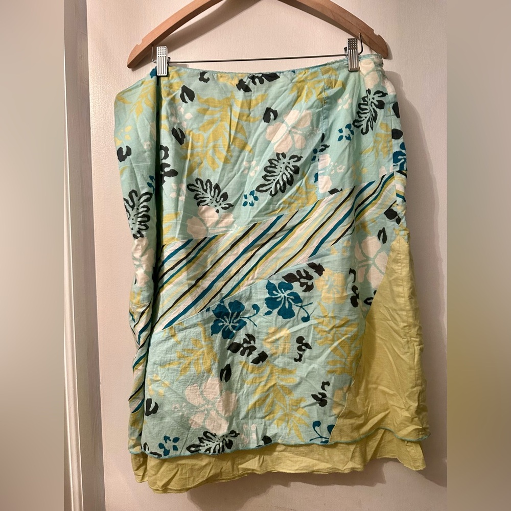 OLSEN Europe floral Midi Skirt With Side Zip size 14